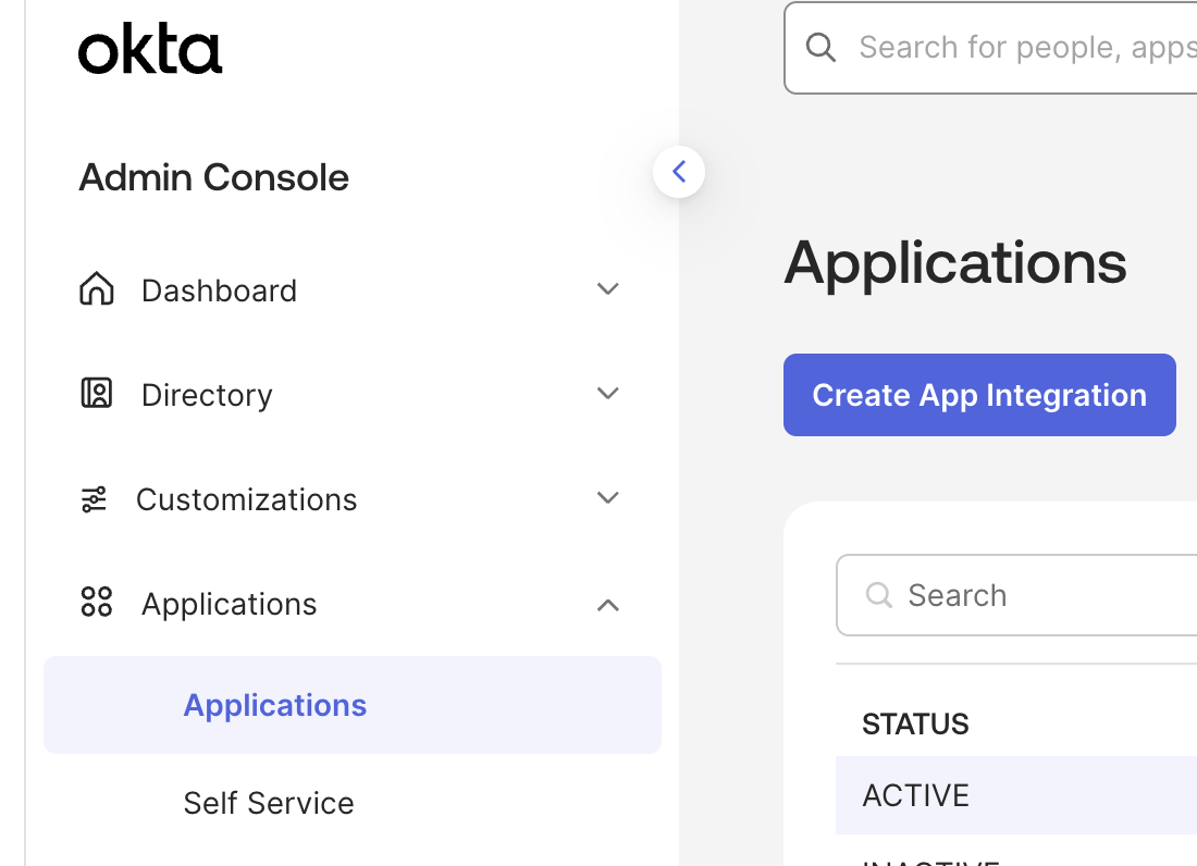 Create an app integration in Okta