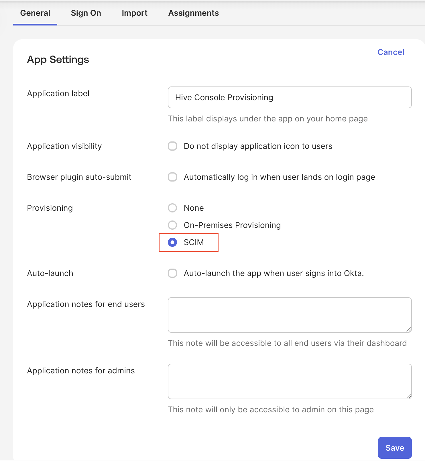 Enable SCIM provisioning