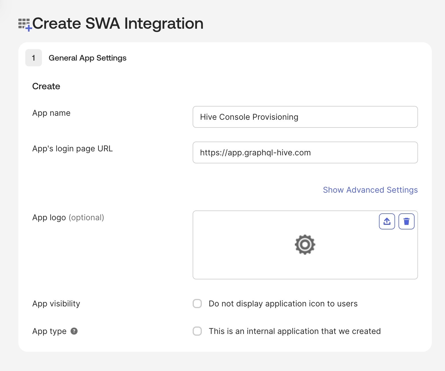 Configure the SWA application